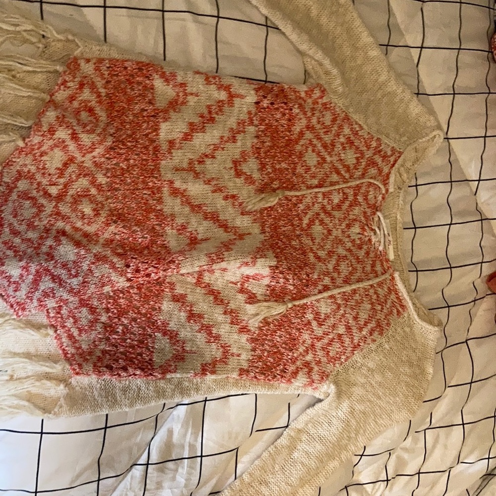 Justice sweater with draw string